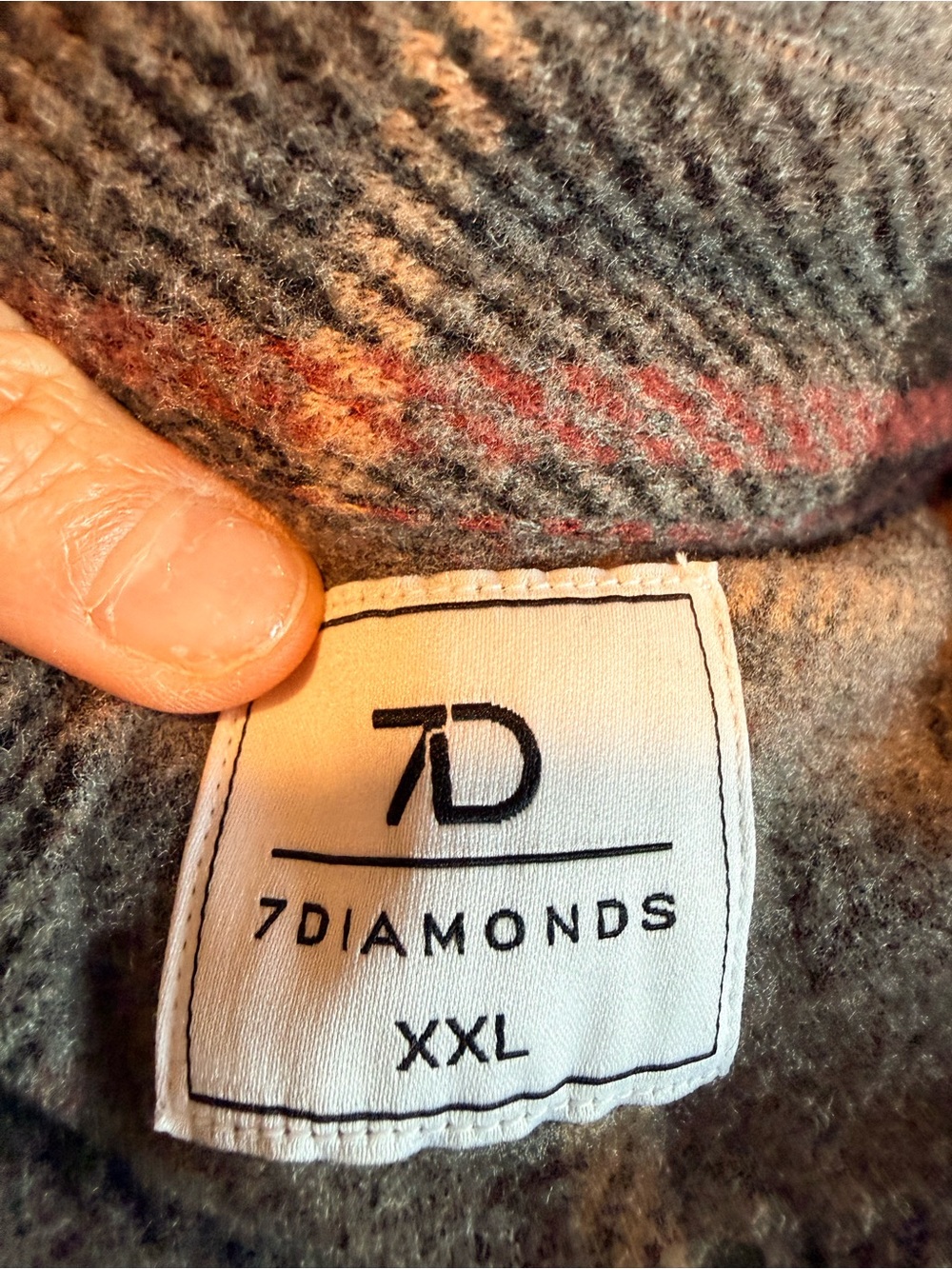 7 Diamonds Men's Plaid Jacket in Tan, Black and Gray SCHEELS - Picture 5 of 5